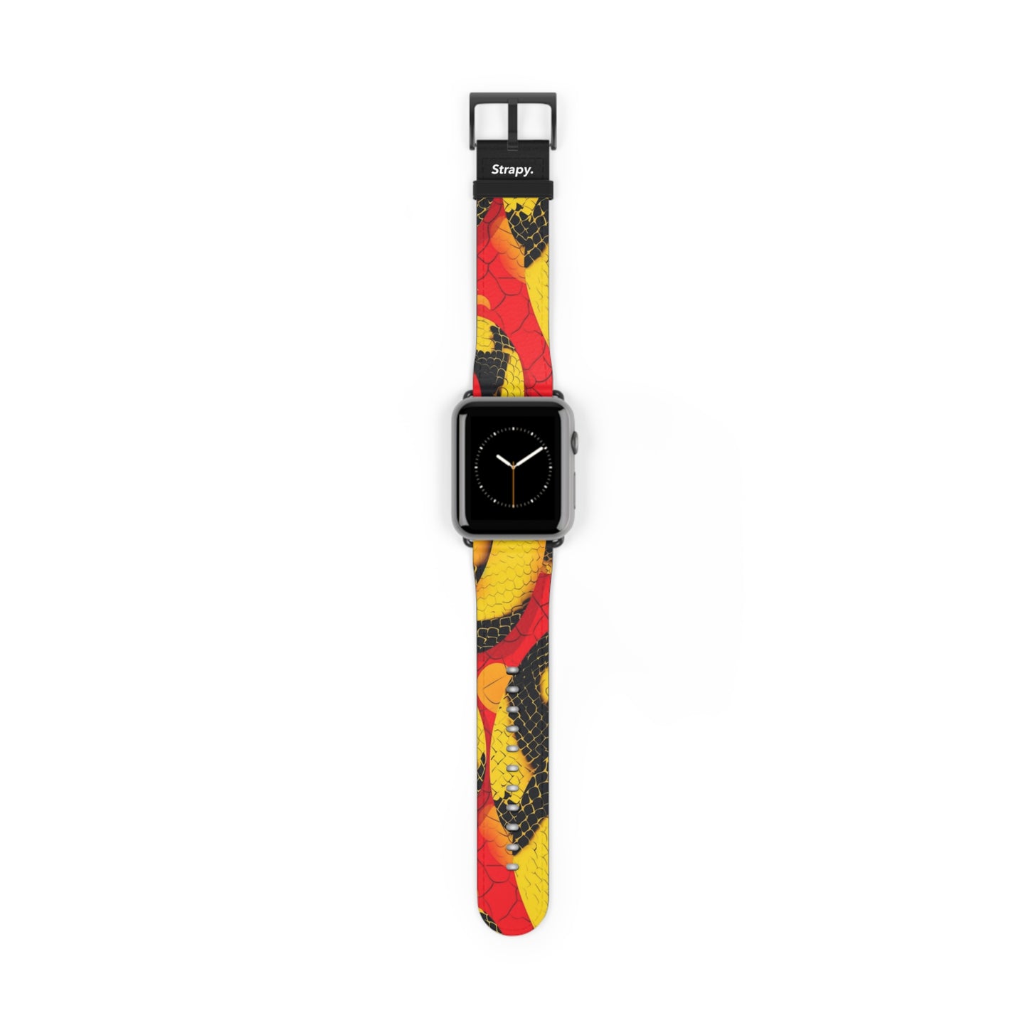 Surreal Art Pop Fire Snake Pattern - Bracelet/Bande Apple Watch en cuir