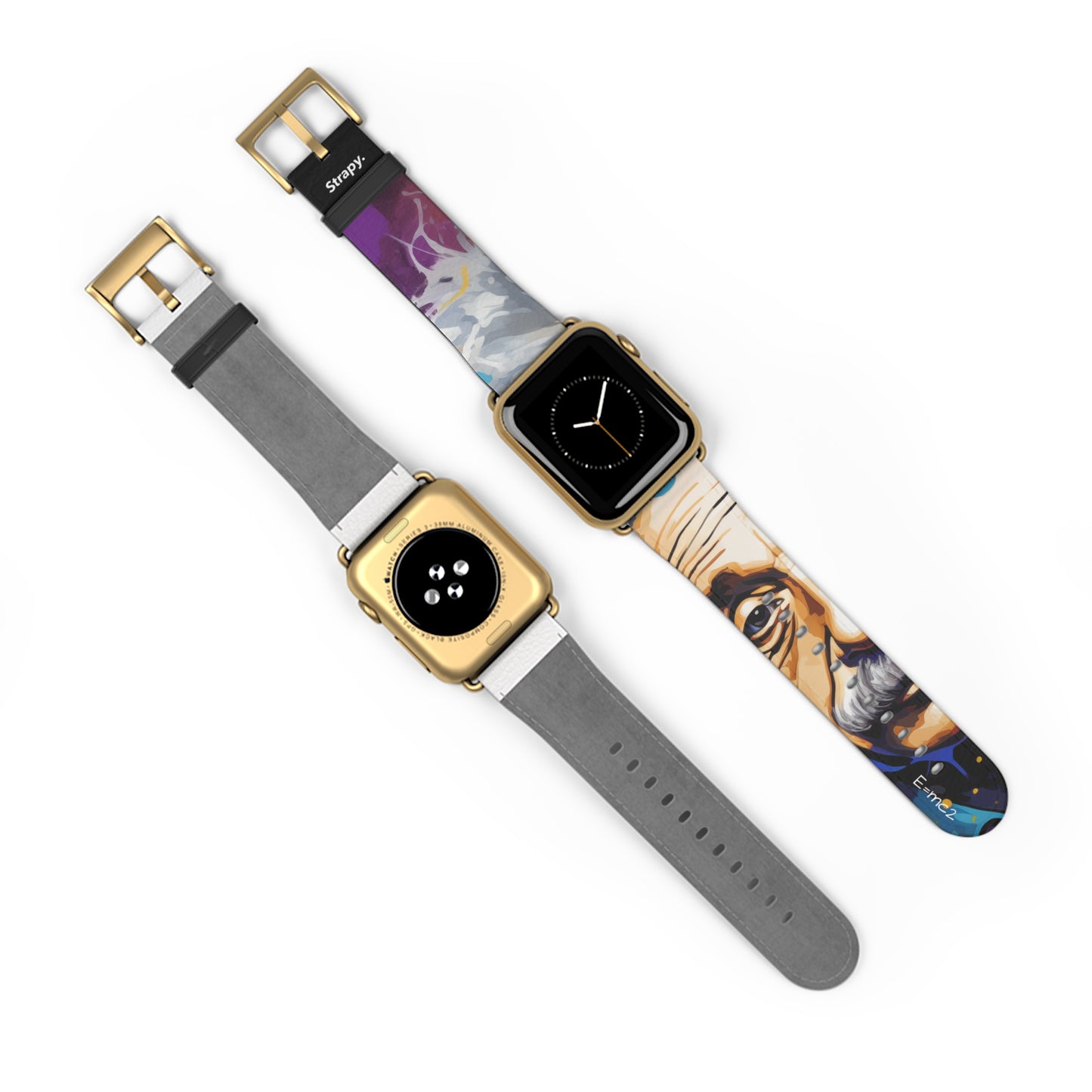 Art Pop  Albert Einstein - Leather Apple Watch Strap/Band