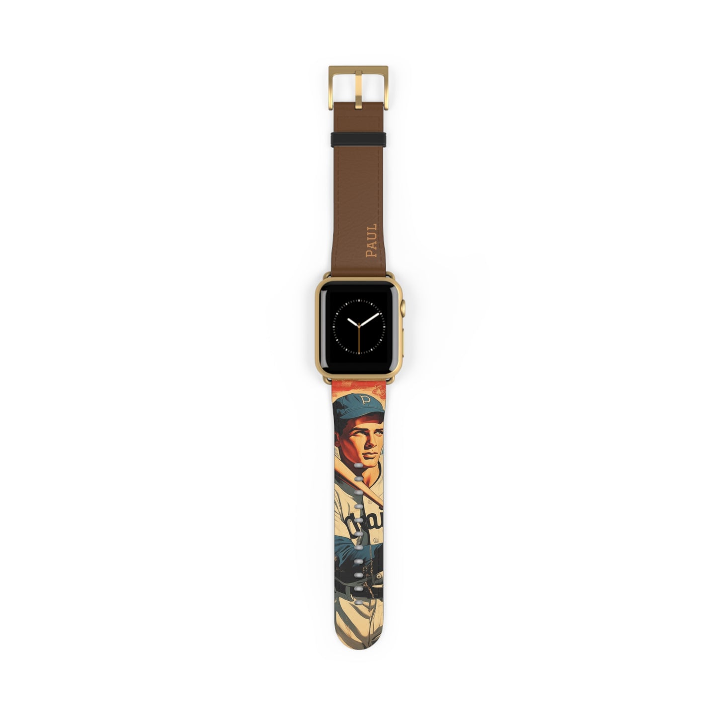 Baseball vintage des années 50 - Bracelet/Bande Apple Watch en cuir