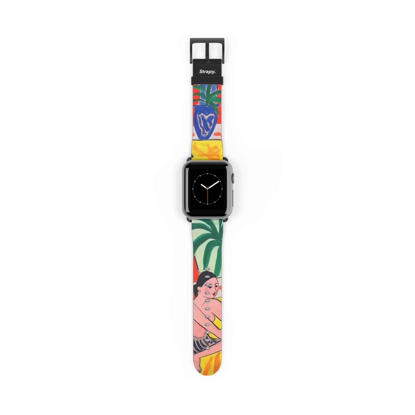 Painting Henri Matisse Homage Sitting Woman - Leather Apple Watch Strap/Band