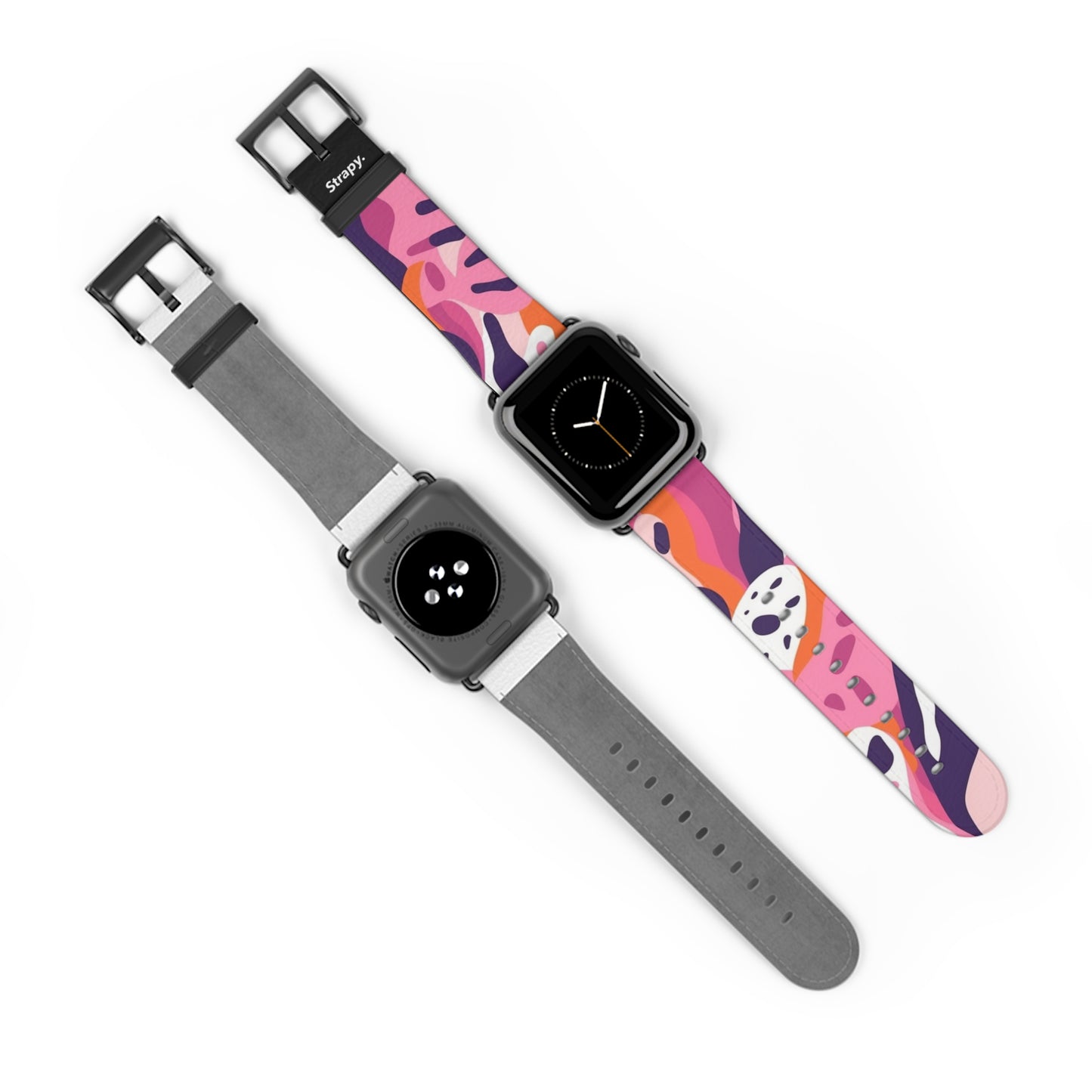 Abstract Minimalist Femme Leopard Pattern - Leather Apple Watch Strap/Band