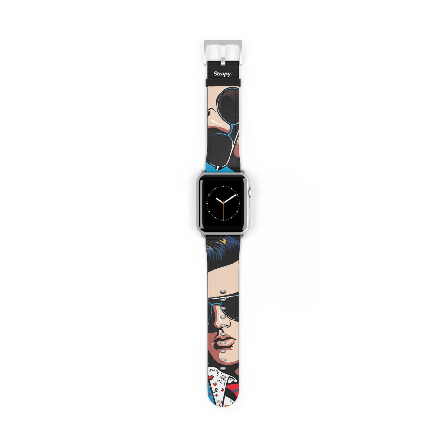 Art Pop Elvis - Leather Apple Watch Strap/Band