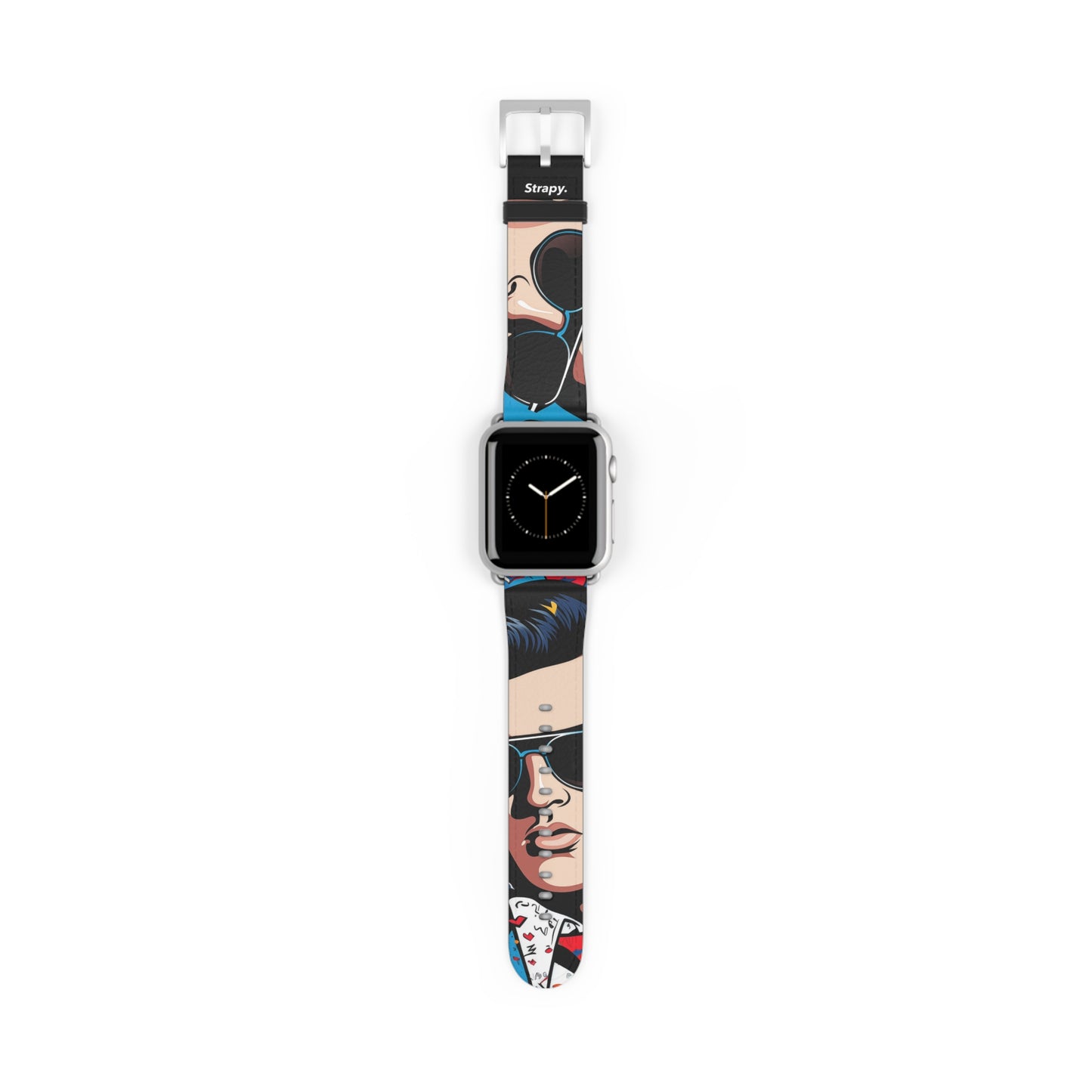 Art Pop Elvis - Leather Apple Watch Strap/Band