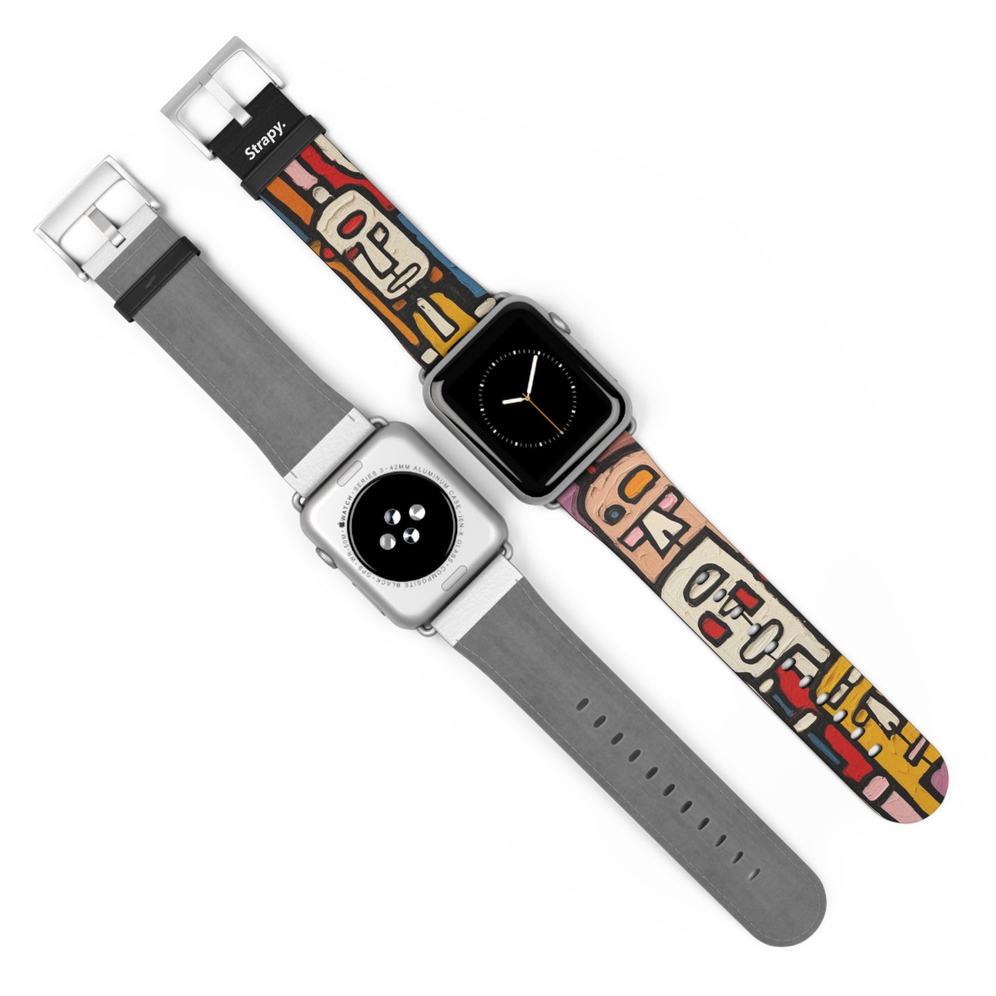 Abstract Debuffet Homage People - Leather Apple Watch Strap/Band