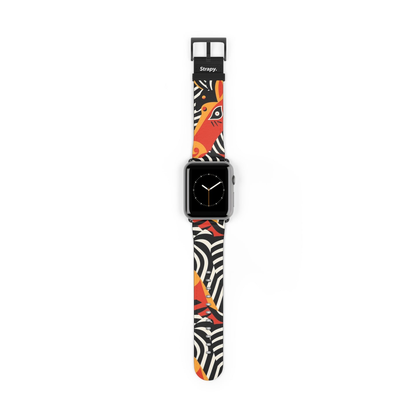 Abstract Zebra Picasso Style Pattern - Leather Apple Watch Strap/Band