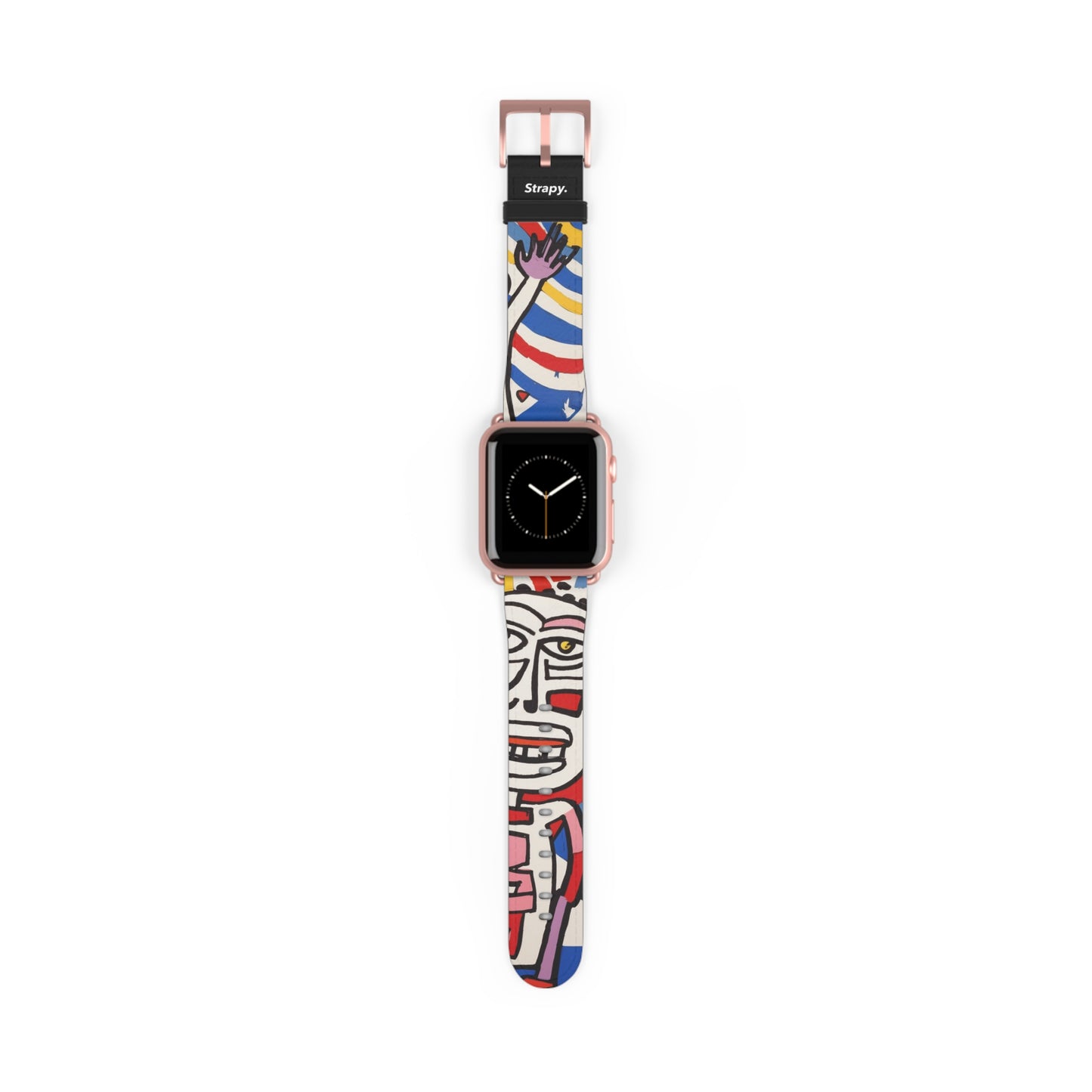 Abstract Jean Dubuffet Homage The Man - Leather Apple Watch Strap/Band