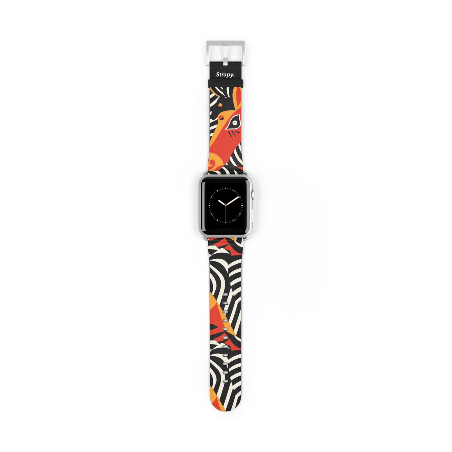 Motif abstrait de style Zebra Picasso - Bracelet/Bande Apple Watch en cuir