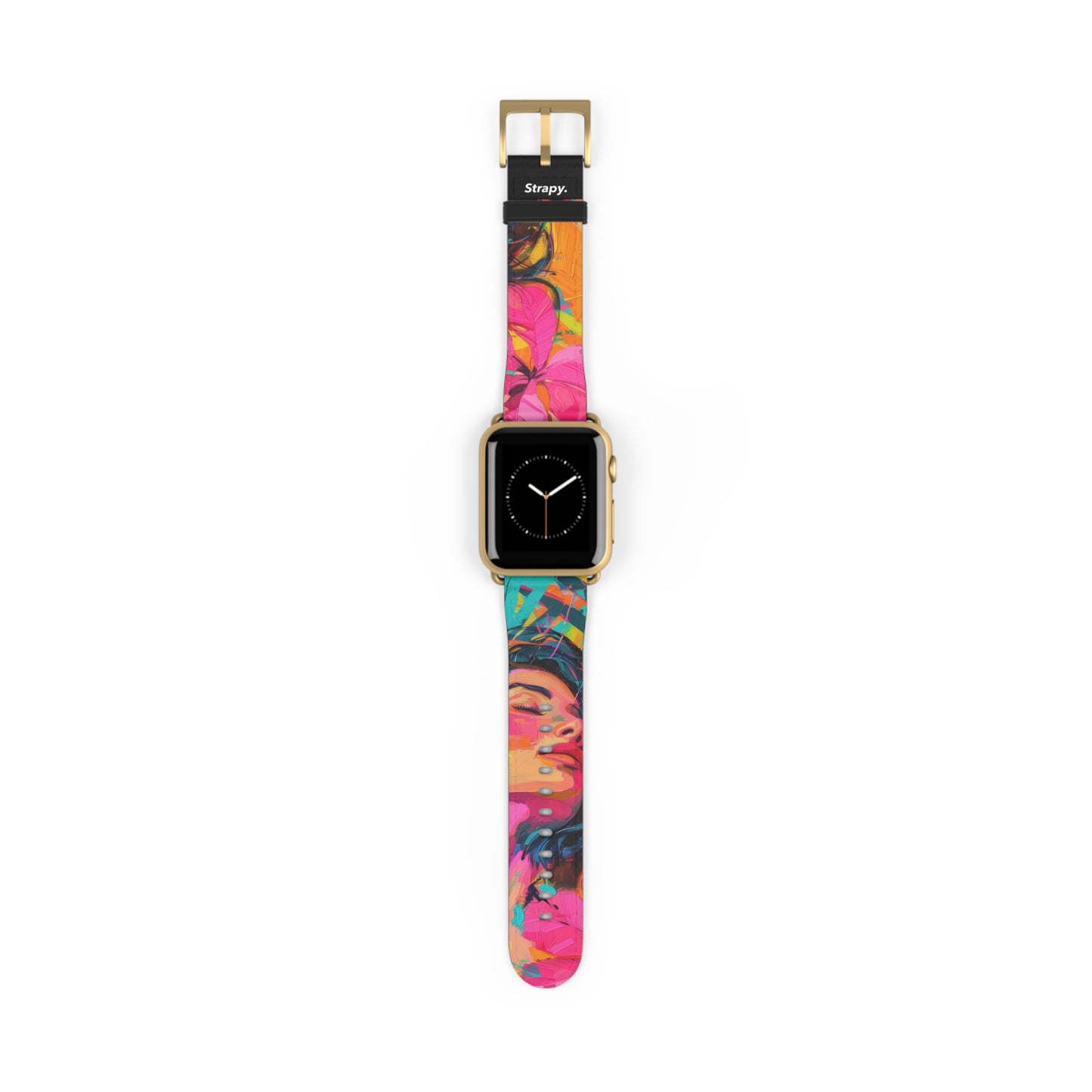 Summer Bliss Woman Contemporary Acrylic Leather Apple Watch Band