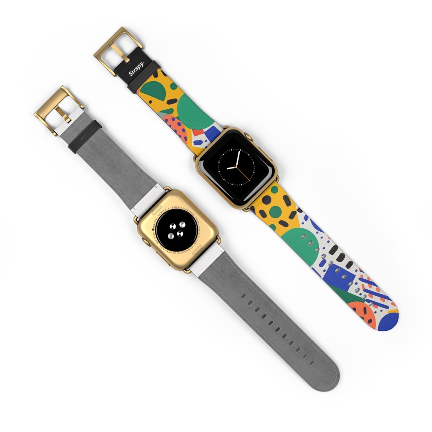 Abstract Minimalist Confetti Pattern - Leather Apple Watch Strap/Band