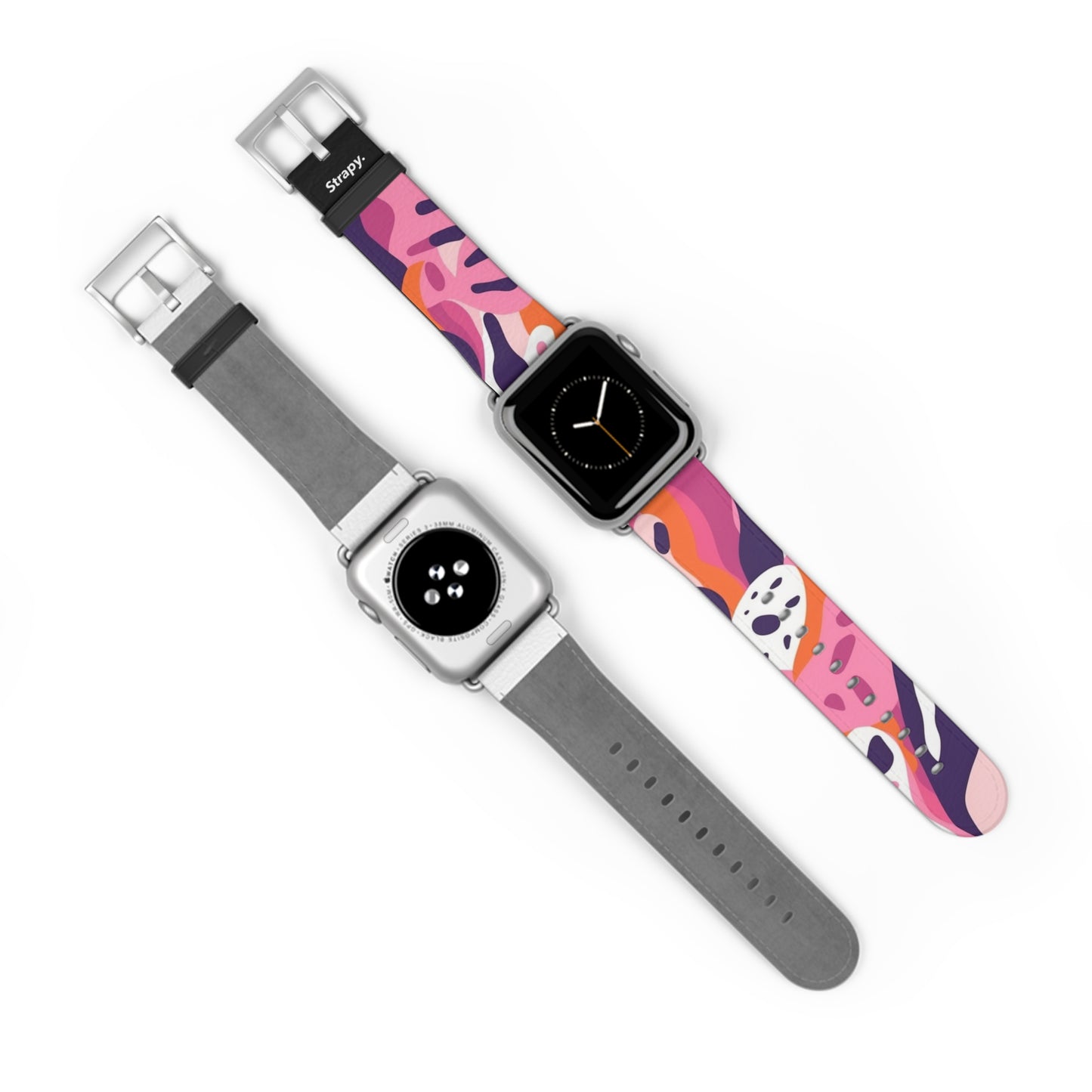 Abstract Minimalist Femme Leopard Pattern - Leather Apple Watch Strap/Band