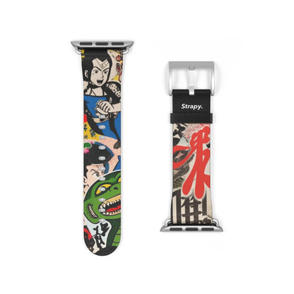 Art Pop Japanese Cartoon TV - Leather Apple Watch Strap/Band