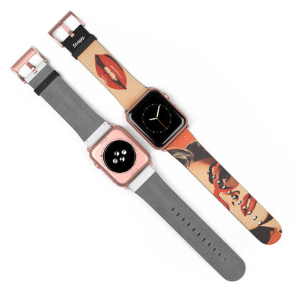 Féministe vintage des années 50 - Bracelet/Bande Apple Watch en cuir