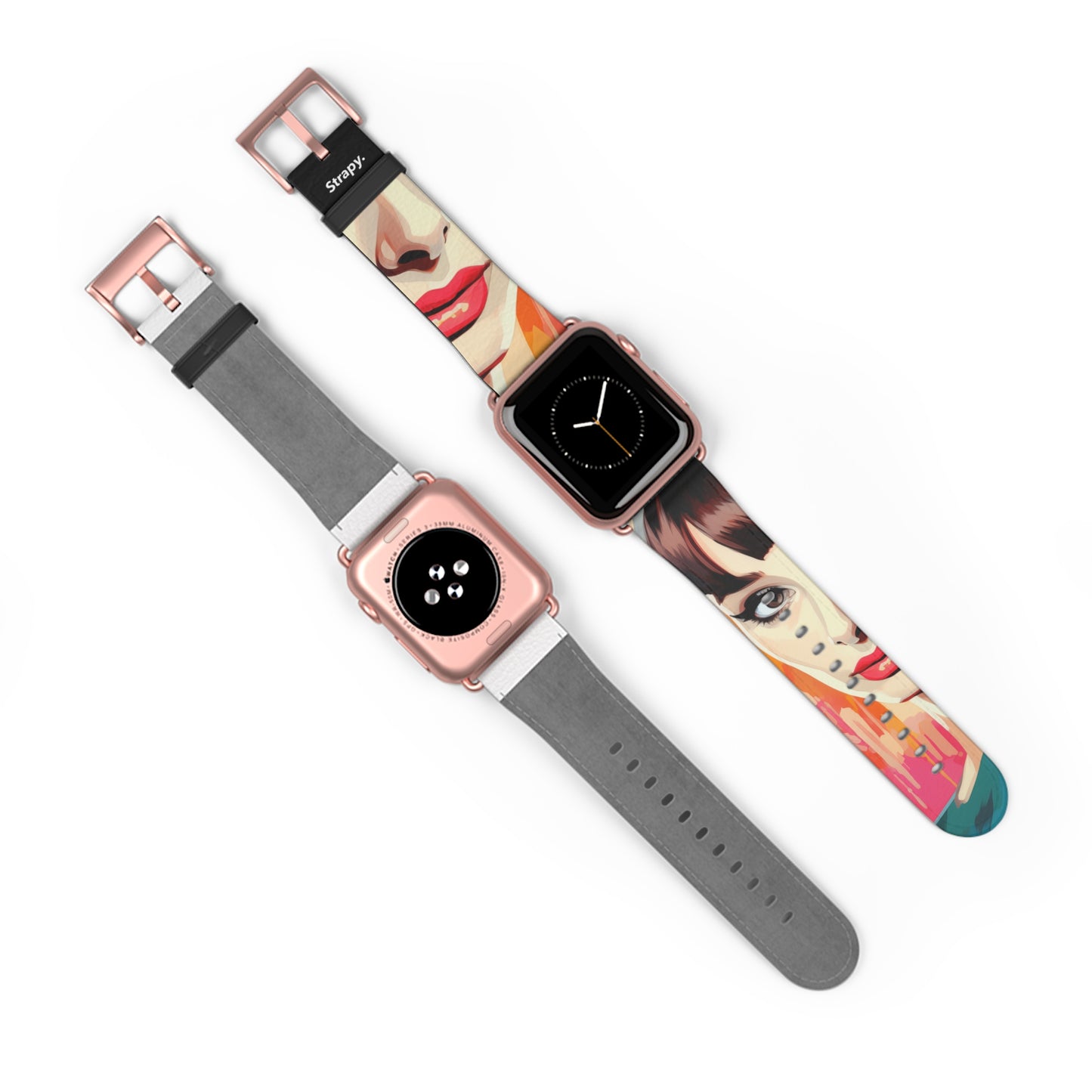 Art Pop Audrey Hepburn – Apple Watch Armband/Band aus Leder