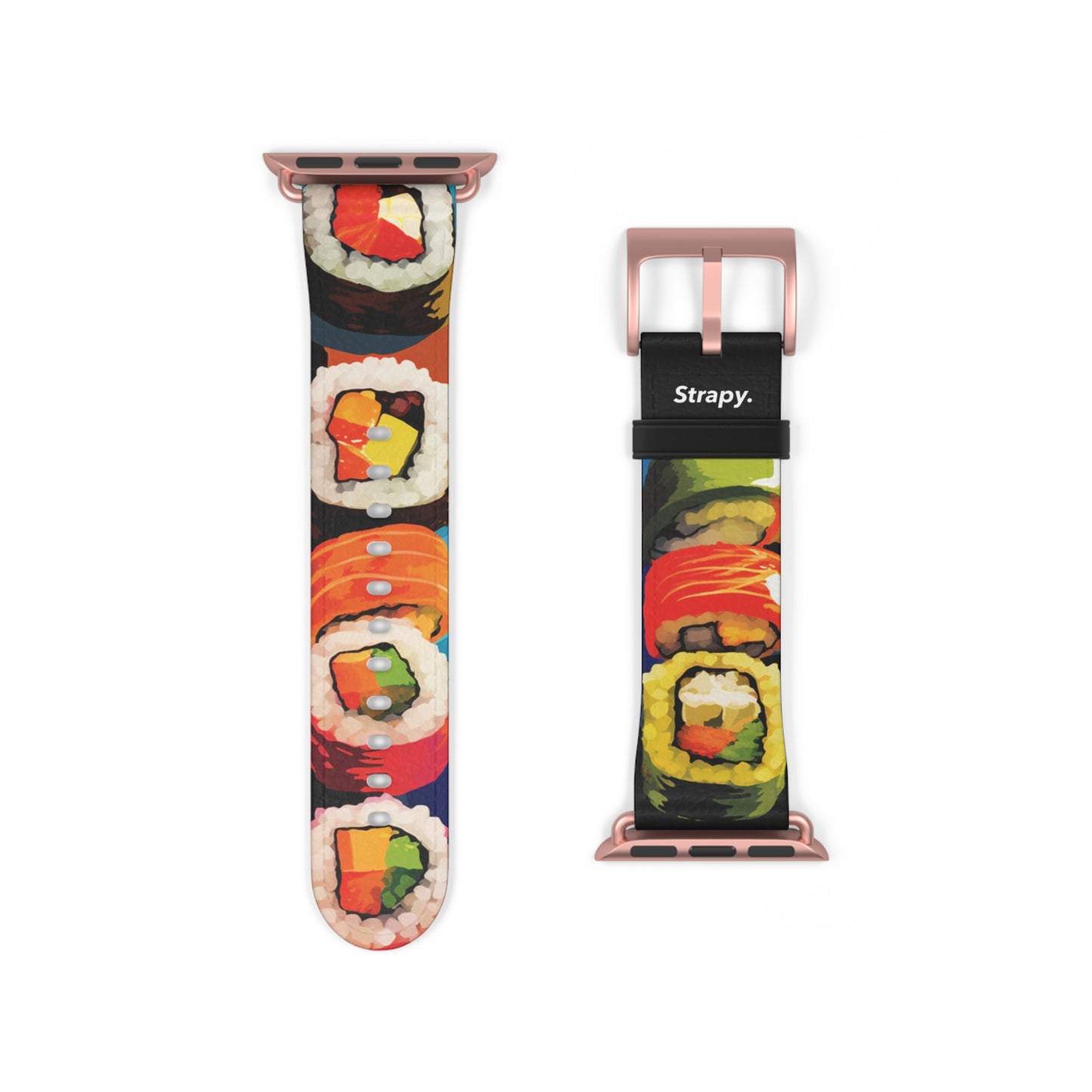 Comic Art Pop I Love Sushi Muster – Apple Watch Armband/Band aus Leder