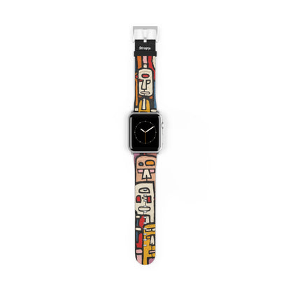 Abstract Debuffet Homage People - Leather Apple Watch Strap/Band