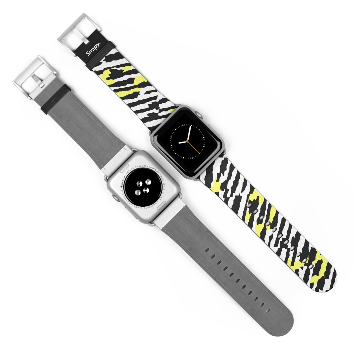 Digitales Zebra-Leoparden-Abstact-Muster – Leder-Apple-Watch-Armband