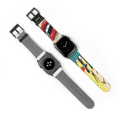 Art Pop Naughty - Leather Apple Watch Strap/Band