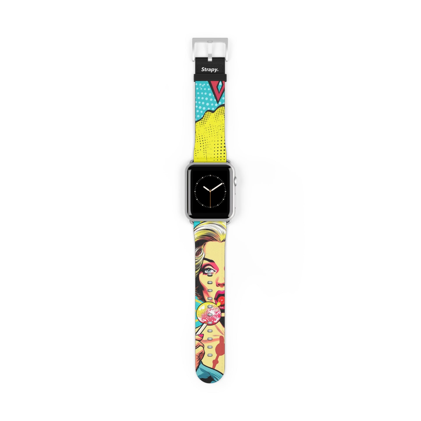 Artpop Comic Lollipop- Leather Apple Watch Strap/Band