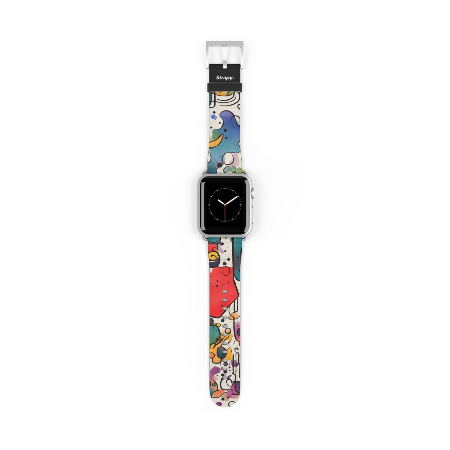 Abstrakte Surrealismus-Aquarell-Träume – Apple-Watch-Armband/Armband aus Leder