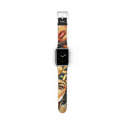 Art Pop Cleopatra - Leather Apple Watch Strap/Band