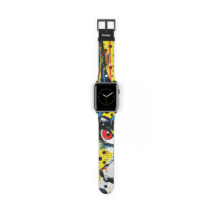 Comic Art Pop Lichtenstein Homage Apocalypse – Apple Watch Armband/Band aus Leder