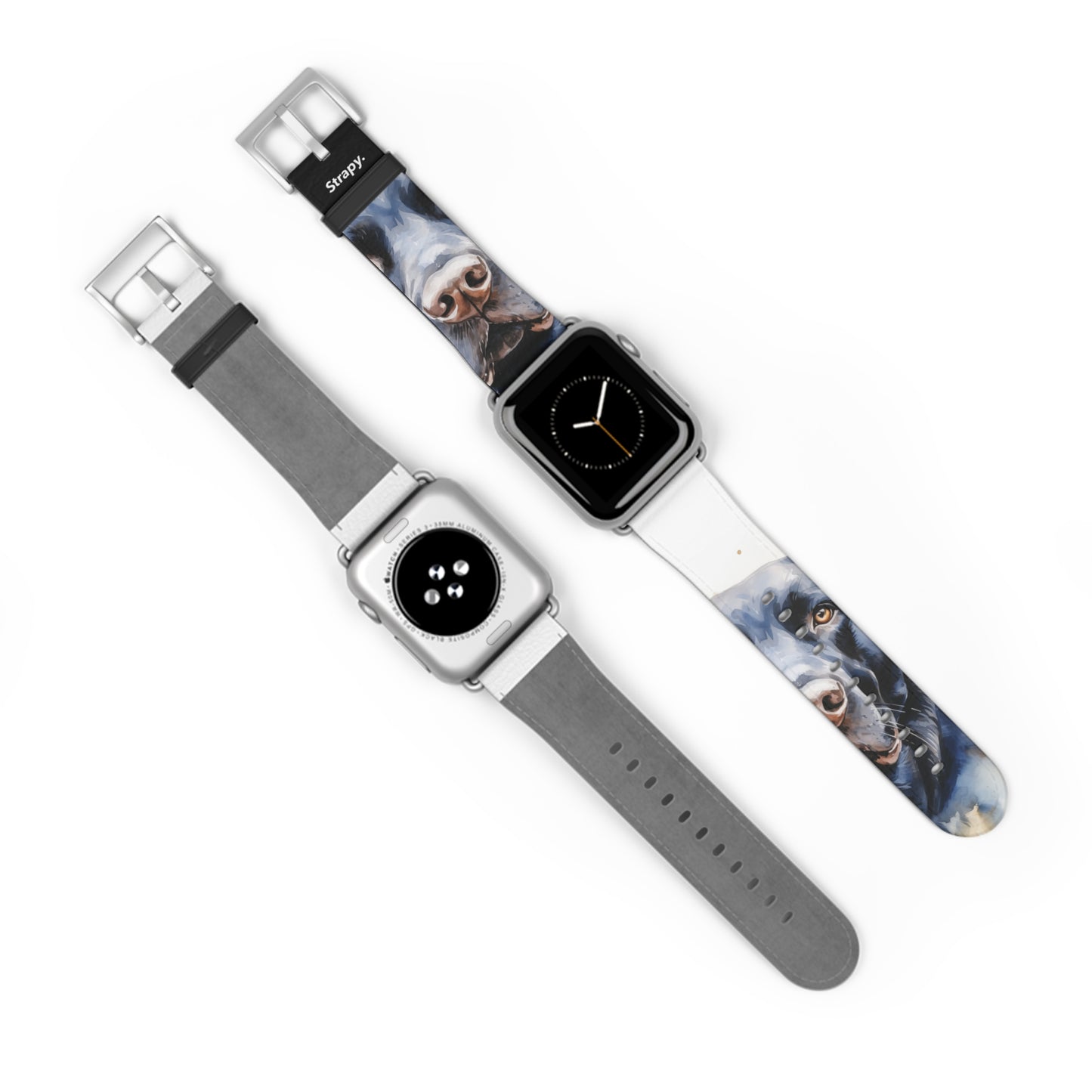 Aquarela Labrador Love – Apple Watch Armband/Band aus Leder