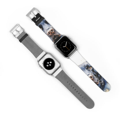 Aquarela Labrador Love - Leather Apple Watch Strap/Band