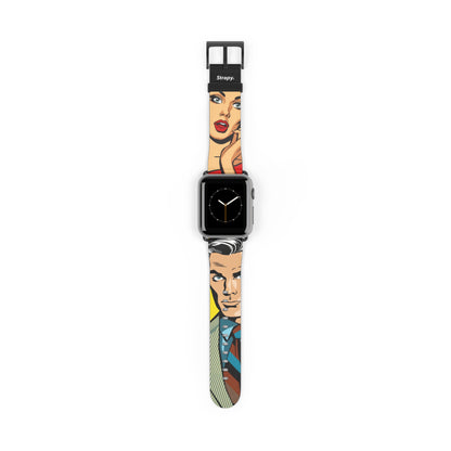 Vintage Art Pop Too Handsome – Apple Watch Armband/Band aus Leder