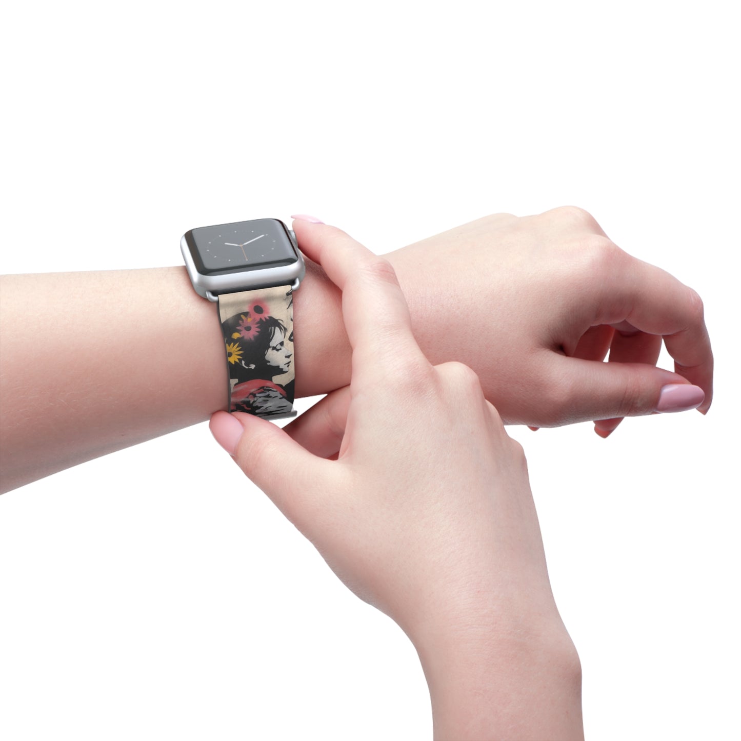 Pochoir Daughter Love - Bracelet/Bande Apple Watch en cuir