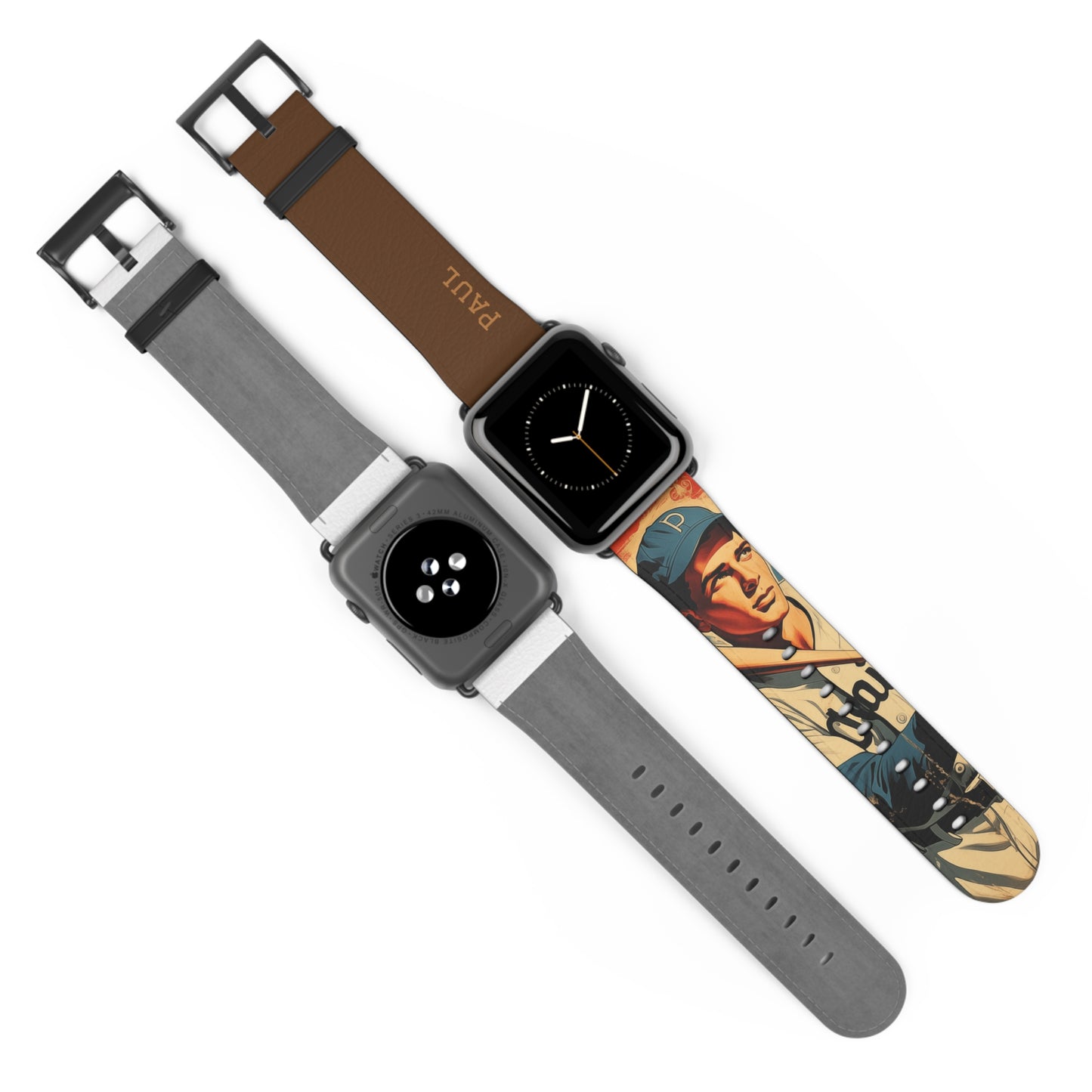 Vintage 50's Baseball - Leather Apple Watch Strap/Band