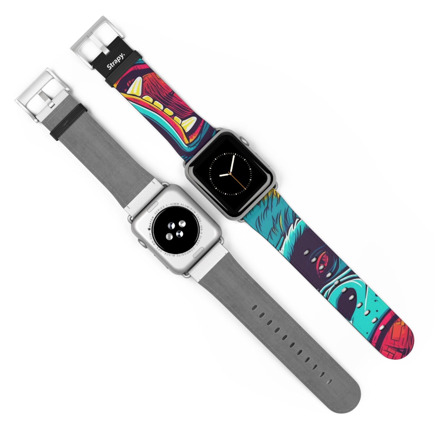 Art Pop King Kong - Bracelet/Bande Apple Watch en cuir