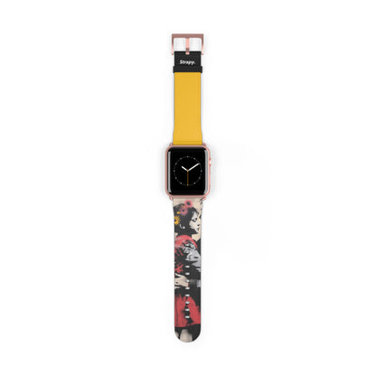 Pochoir Daughter Love - Bracelet/Bande Apple Watch en cuir