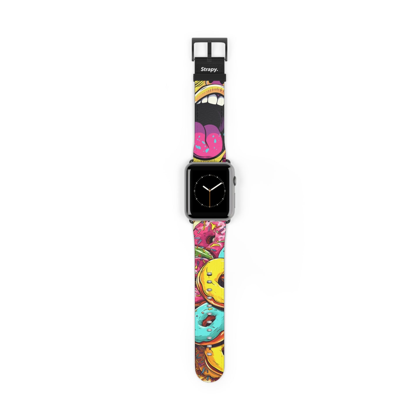 Art Pop Tasty Donuts - Bracelet/Bande Apple Watch en cuir