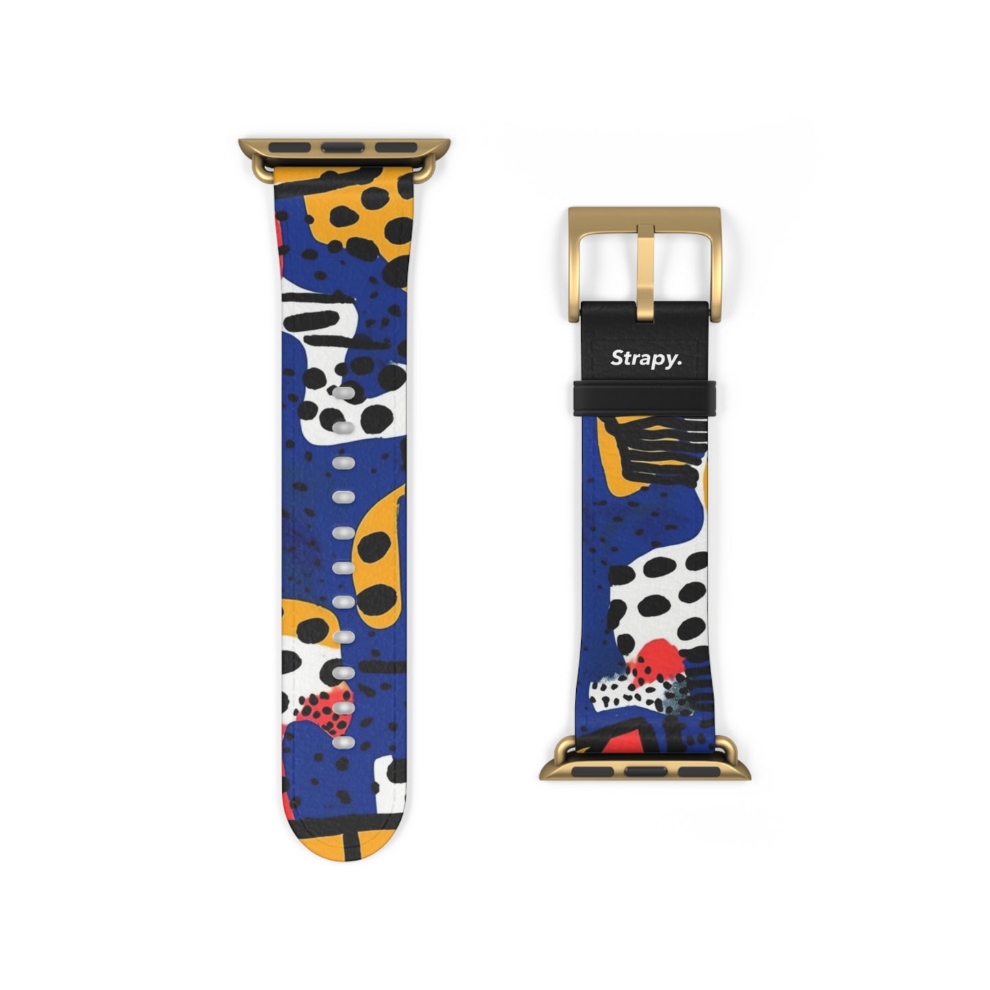 Abstract Zebras & Leopards Picasso Style Pattern - Leather Apple Watch Strap/Band