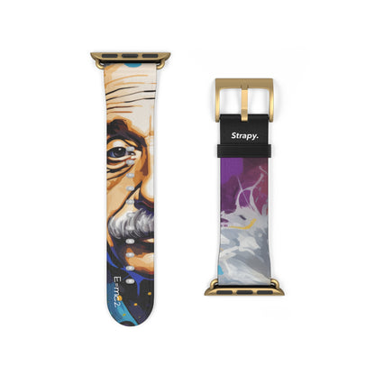 Art Pop  Albert Einstein - Leather Apple Watch Strap/Band