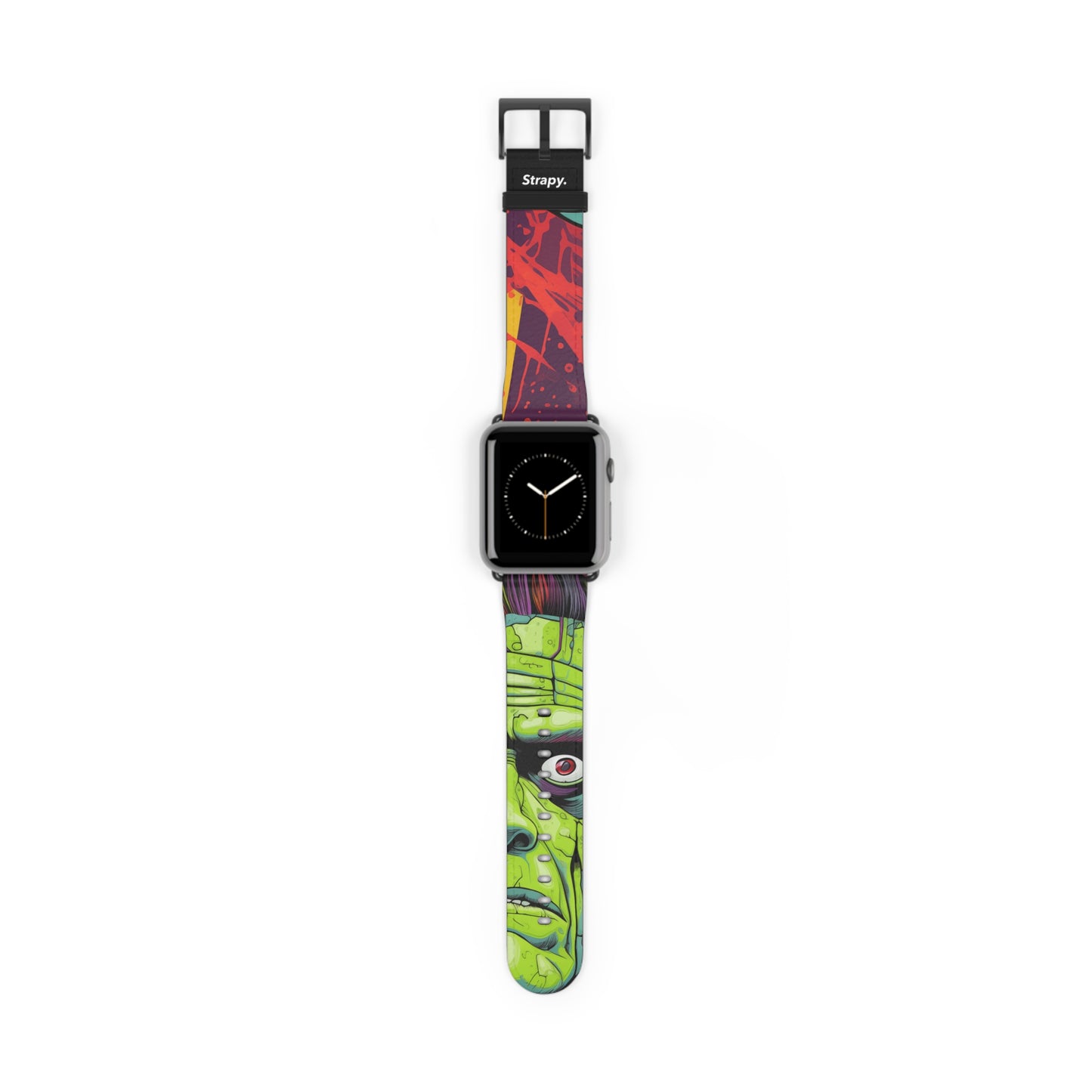 Art Pop Frankenstein Monster - Bracelet/Bande Apple Watch en cuir