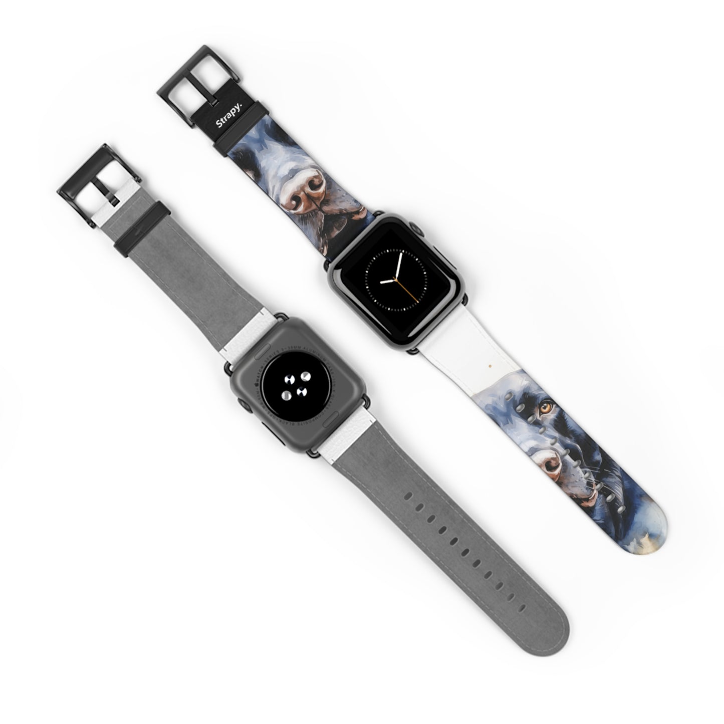 Aquarela Labrador Love – Apple Watch Armband/Band aus Leder