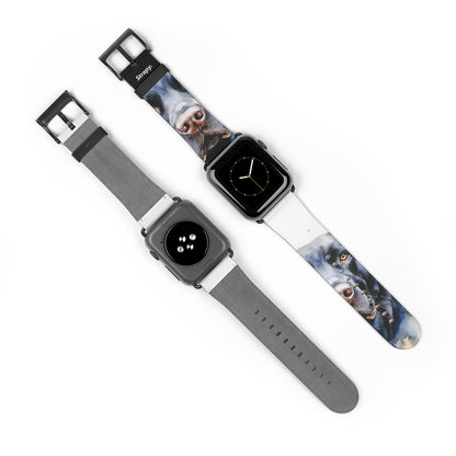 Aquarela Labrador Love - Bracelet/Bande Apple Watch en cuir