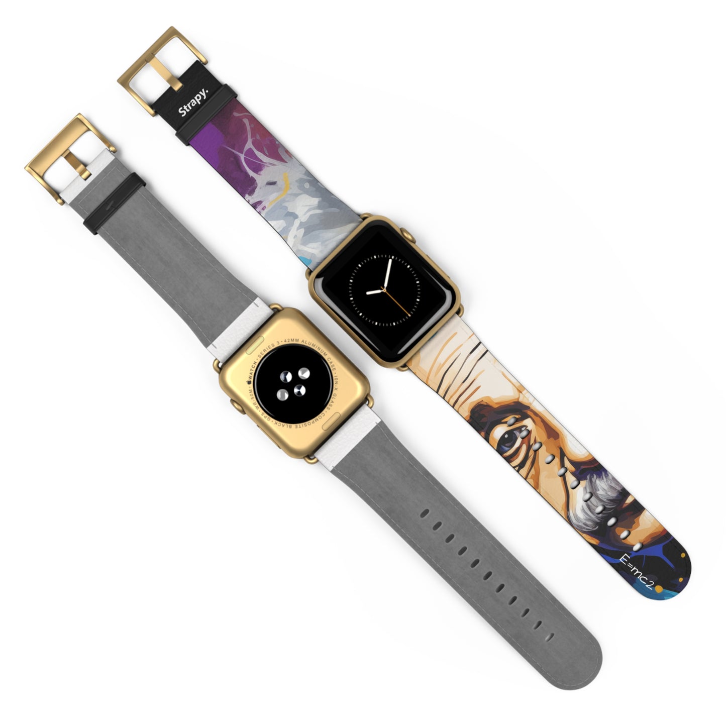 Art Pop Albert Einstein – Apple Watch Armband/Band aus Leder