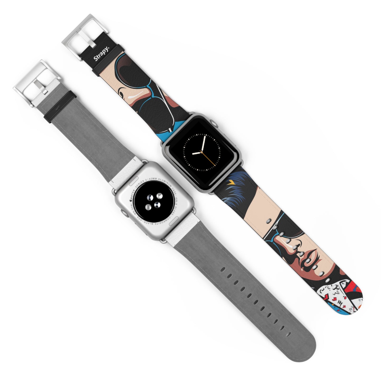 Art Pop Elvis - Leather Apple Watch Strap/Band