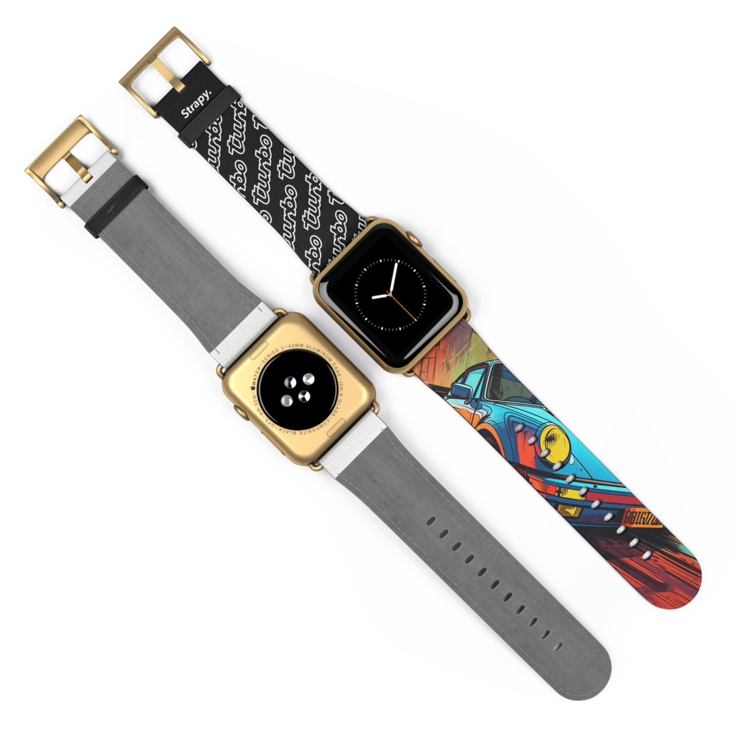 Art Pop Comic 911 Turbo Hommage – Apple Watch Armband/Band aus Leder