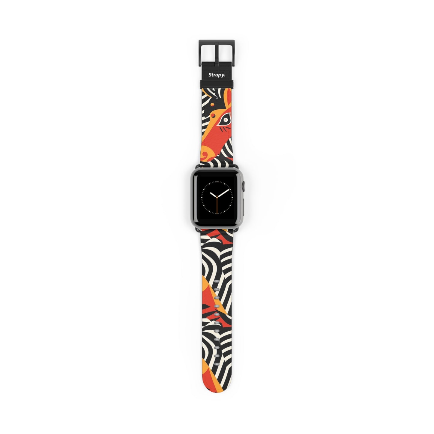 Motif abstrait de style Zebra Picasso - Bracelet/Bande Apple Watch en cuir