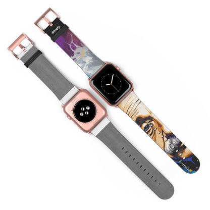 Art Pop  Albert Einstein - Leather Apple Watch Strap/Band