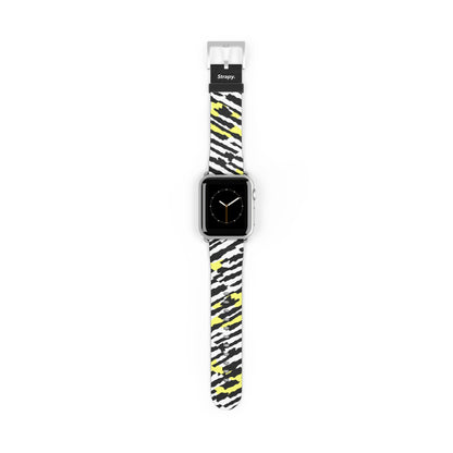 Digitales Zebra-Leoparden-Abstact-Muster – Leder-Apple-Watch-Armband