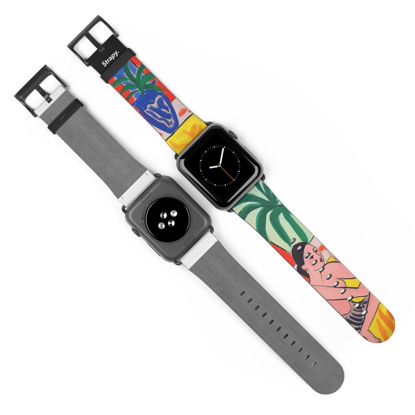 Painting Henri Matisse Homage Sitting Woman - Leather Apple Watch Strap/Band