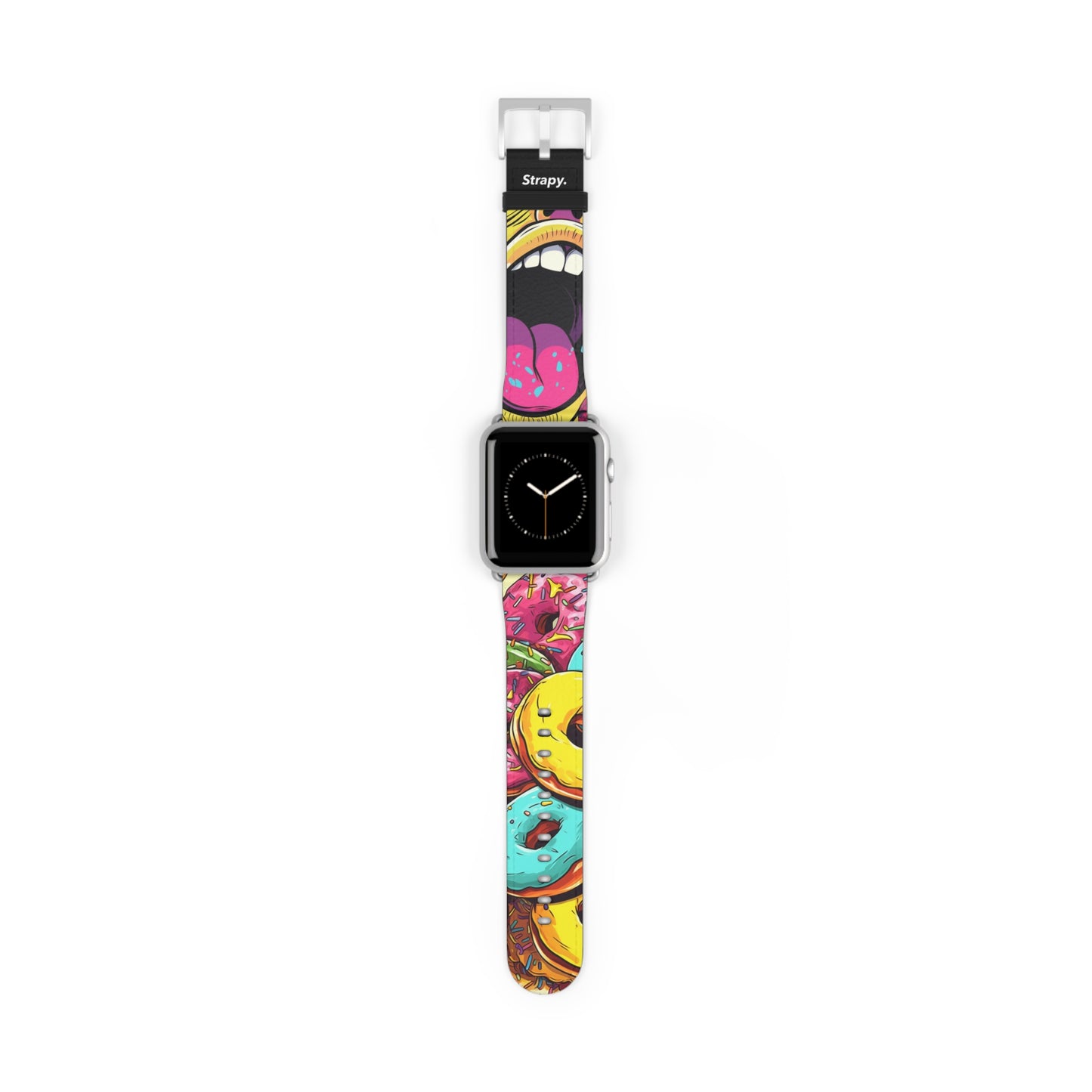 Art Pop Tasty Donuts – Apple Watch Armband/Band aus Leder