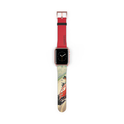 Formule 1 vintage des années 50 - Bracelet/Bande Apple Watch en cuir