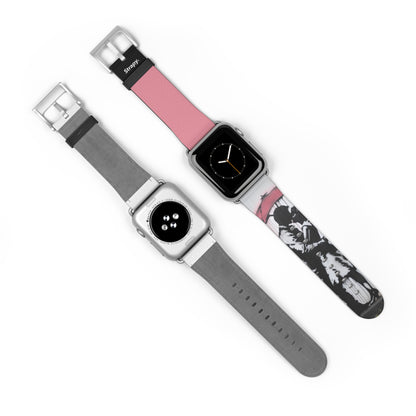 Pochoir Amour éternel - Bracelet/Bande Apple Watch en cuir