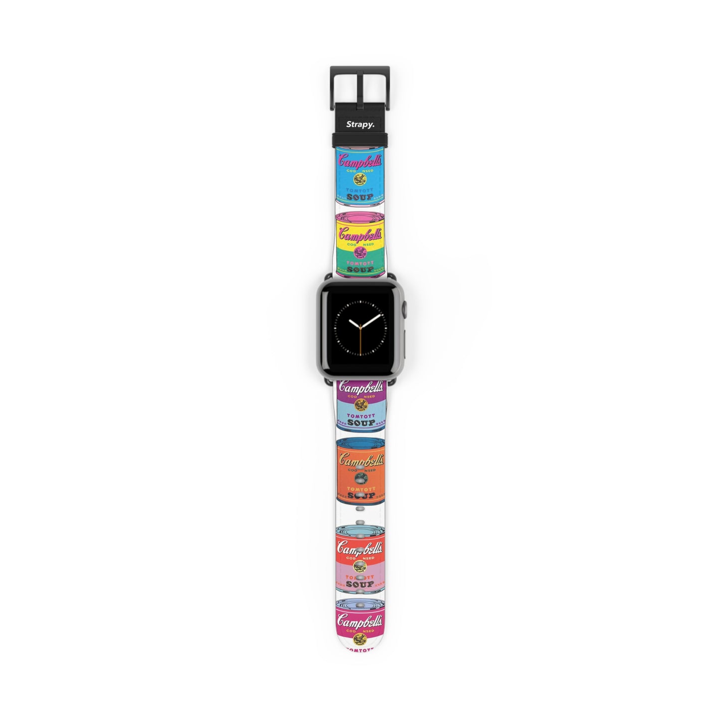 Art Pop Andy Warhol Stlye Suppenmuster – Apple Watch Armband/Band aus Leder